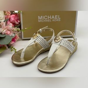 Michael Kors Wedge Girl’s White Thong Sandals
